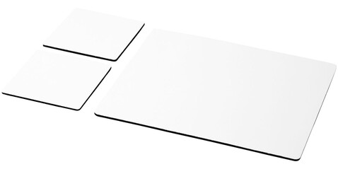Q-Mat® Mousepad- und Untersetzer-Set 3, schwarz bedrucken, Art.-Nr. 21059800