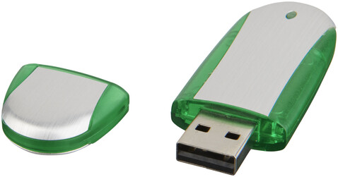 Memo USB-Stick, apfelgrün, silber, 4GB bedrucken, Art.-Nr. 1Z30580G
