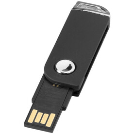 Swivel Rectangular USB-Stick, schwarz, 1GB bedrucken, Art.-Nr. 1Z47000D