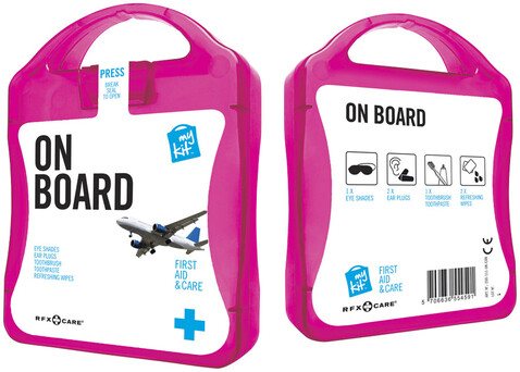 MyKit Flugzeug Reiseset, magenta bedrucken, Art.-Nr. 1Z251205