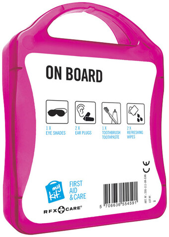 MyKit Flugzeug Reiseset, magenta bedrucken, Art.-Nr. 1Z251205