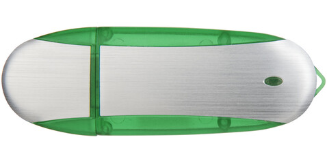 Memo USB-Stick, apfelgrün, silber, 8GB bedrucken, Art.-Nr. 1Z30580H
