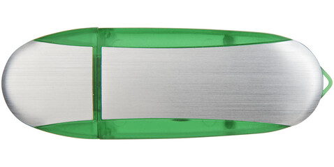 Memo USB-Stick, apfelgrün, silber, 8GB bedrucken, Art.-Nr. 1Z30580H