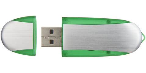 Memo USB-Stick, apfelgrün, silber, 8GB bedrucken, Art.-Nr. 1Z30580H