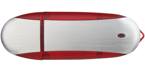 Memo USB-Stick, rot, silber, 4GB bedrucken, Art.-Nr. 1Z30582G