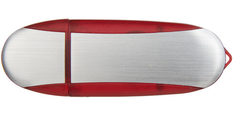 Memo USB-Stick, rot, silber, 4GB bedrucken, Art.-Nr. 1Z30582G