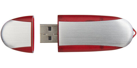 Memo USB-Stick, rot, silber, 4GB bedrucken, Art.-Nr. 1Z30582G