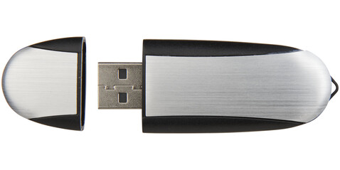 Memo USB-Stick, schwarz, silber, 16GB bedrucken, Art.-Nr. 1Z30583K