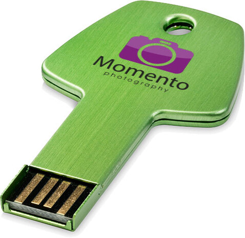 USB-Stick Schlüssel, grün, 32GB bedrucken, Art.-Nr. 1Z33393L