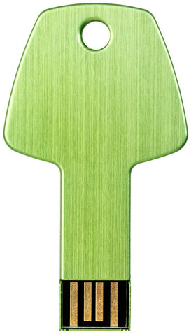 USB-Stick Schlüssel, grün, 32GB bedrucken, Art.-Nr. 1Z33393L