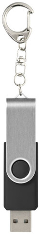 Rotate mit Schlüsselanhänger USB-Stick, schwarz, 32GB bedrucken, Art.-Nr. 1Z40000L