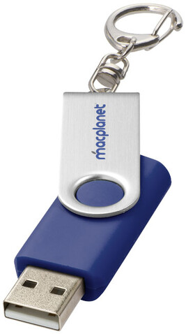 Rotate mit Schlüsselanhänger USB-Stick, blau, 1GB bedrucken, Art.-Nr. 1Z40002D