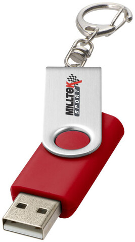 Rotate mit Schlüsselanhänger USB-Stick, rot, 16GB bedrucken, Art.-Nr. 1Z40003K
