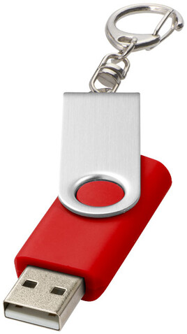 Rotate mit Schlüsselanhänger USB-Stick, mittelrot, 64GB bedrucken, Art.-Nr. 1Z40006M