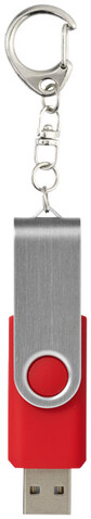 Rotate mit Schlüsselanhänger USB-Stick, mittelrot, 64GB bedrucken, Art.-Nr. 1Z40006M