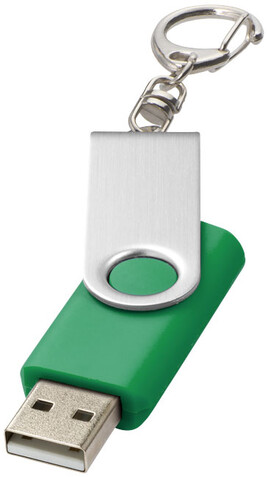 Rotate mit Schlüsselanhänger USB-Stick, grün, 8GB bedrucken, Art.-Nr. 1Z40007H