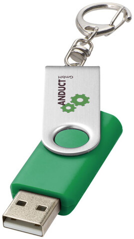 Rotate mit Schlüsselanhänger USB-Stick, grün, 8GB bedrucken, Art.-Nr. 1Z40007H