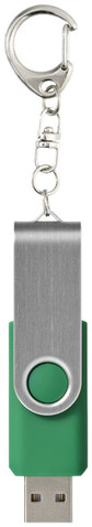Rotate mit Schlüsselanhänger USB-Stick, grün, 8GB bedrucken, Art.-Nr. 1Z40007H