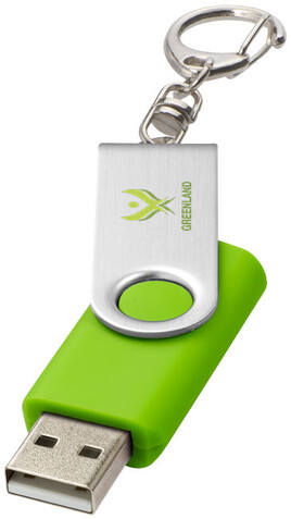 Rotate mit Schlüsselanhänger USB-Stick, limone, 64GB bedrucken, Art.-Nr. 1Z40008M