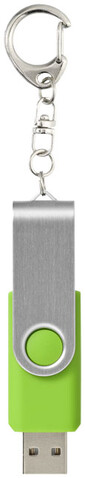 Rotate mit Schlüsselanhänger USB-Stick, limone, 64GB bedrucken, Art.-Nr. 1Z40008M