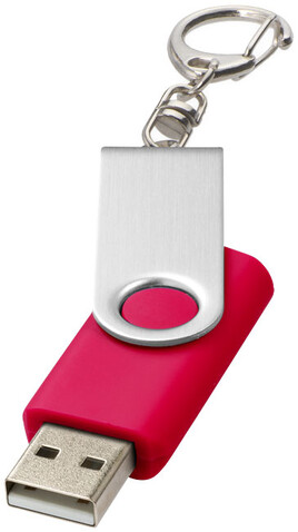 Rotate mit Schlüsselanhänger USB-Stick, magenta, 2GB bedrucken, Art.-Nr. 1Z40009F