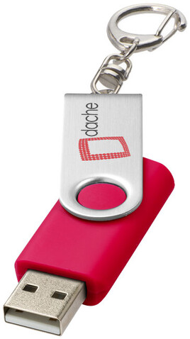Rotate mit Schlüsselanhänger USB-Stick, magenta, 2GB bedrucken, Art.-Nr. 1Z40009F