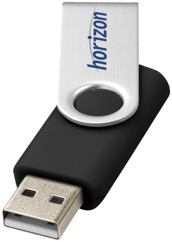 Rotate USB-Stick, schwarz, 2GB bedrucken, Art.-Nr. 1Z41000F
