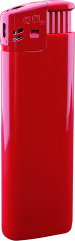 GO Prestige Piezo Feuerzeug – rot bedrucken, Art.-Nr. 69103