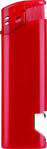 Go Flaschenöffner Piezo Feuerzeug – rot bedrucken, Art.-Nr. 5133