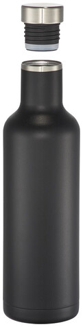 Pinto 750 ml Kupfer-Vakuum Isolierflasche, schwarz bedrucken, Art.-Nr. 10051700