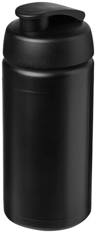Baseline® Plus grip 500 ml Sportflasche mit Klappdeckel, schwarz bedrucken, Art.-Nr. 21007211 Baseline® Plus grip 500 ml Sportflasche mit Klappdeckel, schwarz bedrucken, Art.-Nr. 21007211