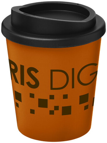 Americano® Espresso 250 ml Isolierbecher, orange, schwarz bedrucken, Art.-Nr. 21009222