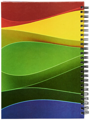 Wiro A5 Notizblock mit Hardcover und Spiralbindung, weiss, schwarz bedrucken, Art.-Nr. 21257001