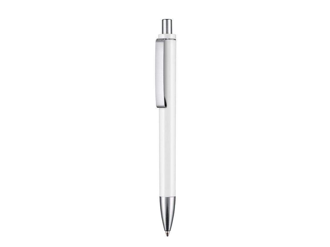 Kugelschreiber EXOS M–weiss bedrucken, Art.-Nr. 07602_0101
