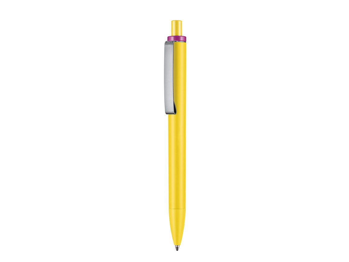 Kugelschreiber EXOS SOFT P–zitronen-gelb bedrucken, Art.-Nr. 07611_0200