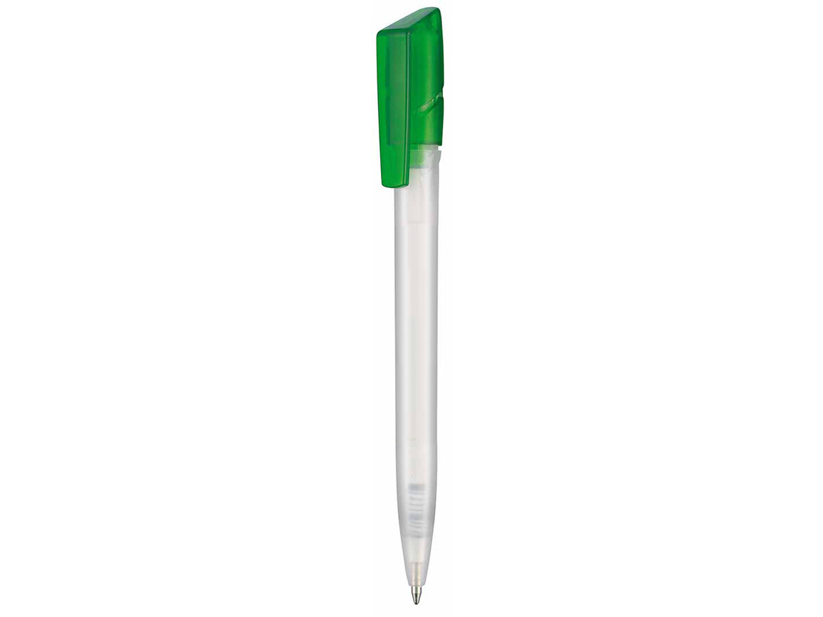 Kugelschreiber TWISTER FROZEN–frost-weiss /limonen-grün bedrucken, Art.-Nr. 00041_3100_4031