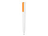 Kugelschreiber SPLIT–weiss/neon-orange bedrucken, Art.-Nr. 00126_0101_0590