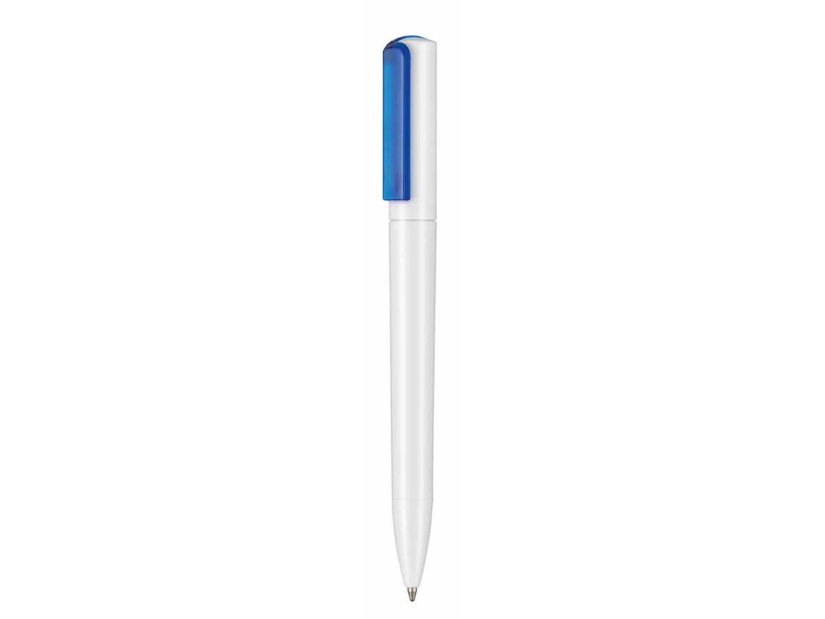 Kugelschreiber SPLIT–weiss/royal-blau bedrucken, Art.-Nr. 00126_0101_4303