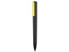 Kugelschreiber SPLIT–schwarz/neon-yellow bedrucken, Art.-Nr. 00126_1500_0290