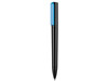 Kugelschreiber SPLIT–schwarz/neon-blau bedrucken, Art.-Nr. 00126_1500_1390