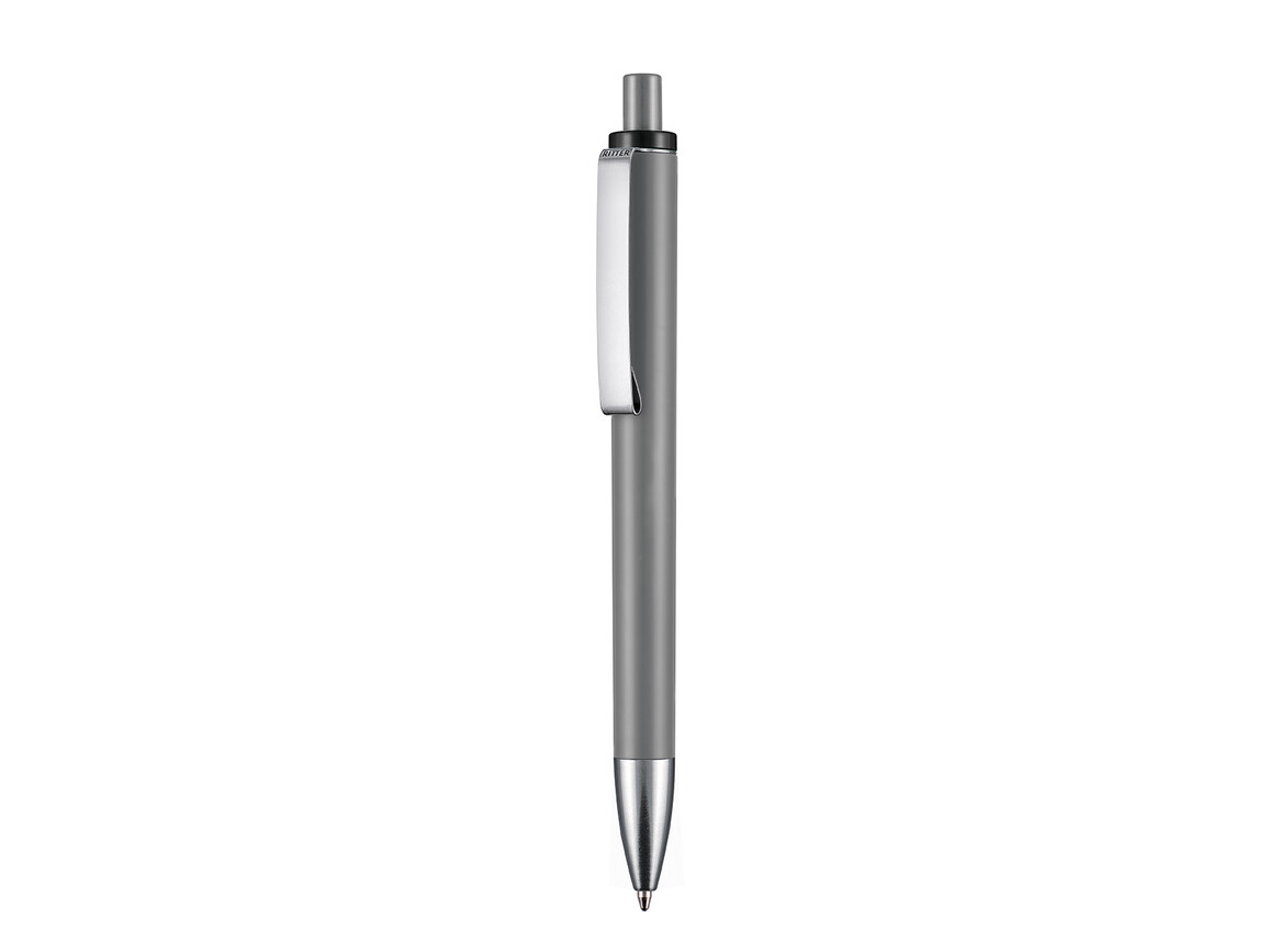 Kugelschreiber EXOS SOFT–stein-grau bedrucken, Art.-Nr. 07601_1400