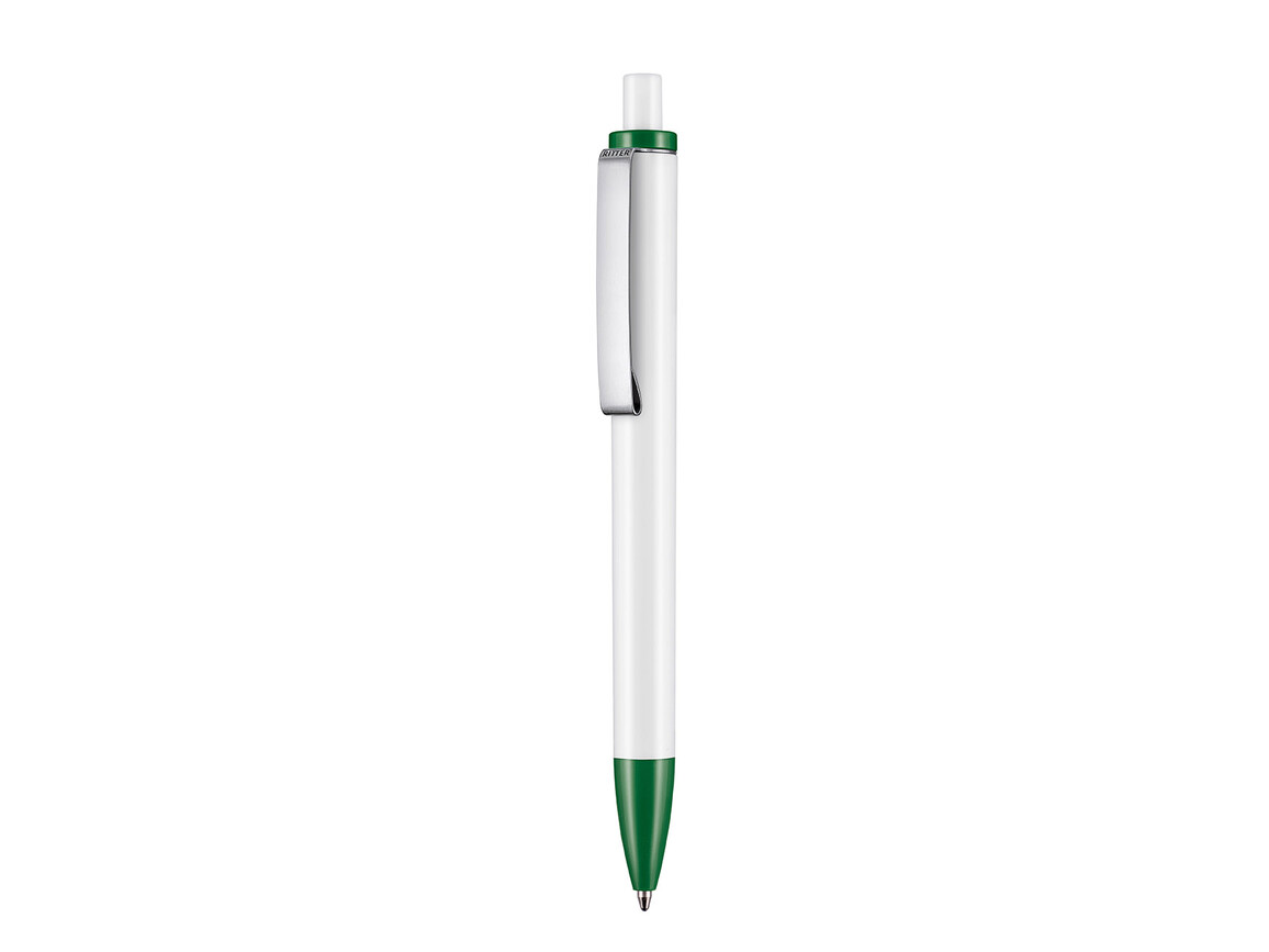 Kugelschreiber EXOS P–weiss/minze-grün bedrucken, Art.-Nr. 07610_0101_1001