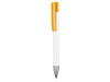 Kugelschreiber STRATOS–weiss/apricot-gelb bedrucken, Art.-Nr. 07900_0101_0201