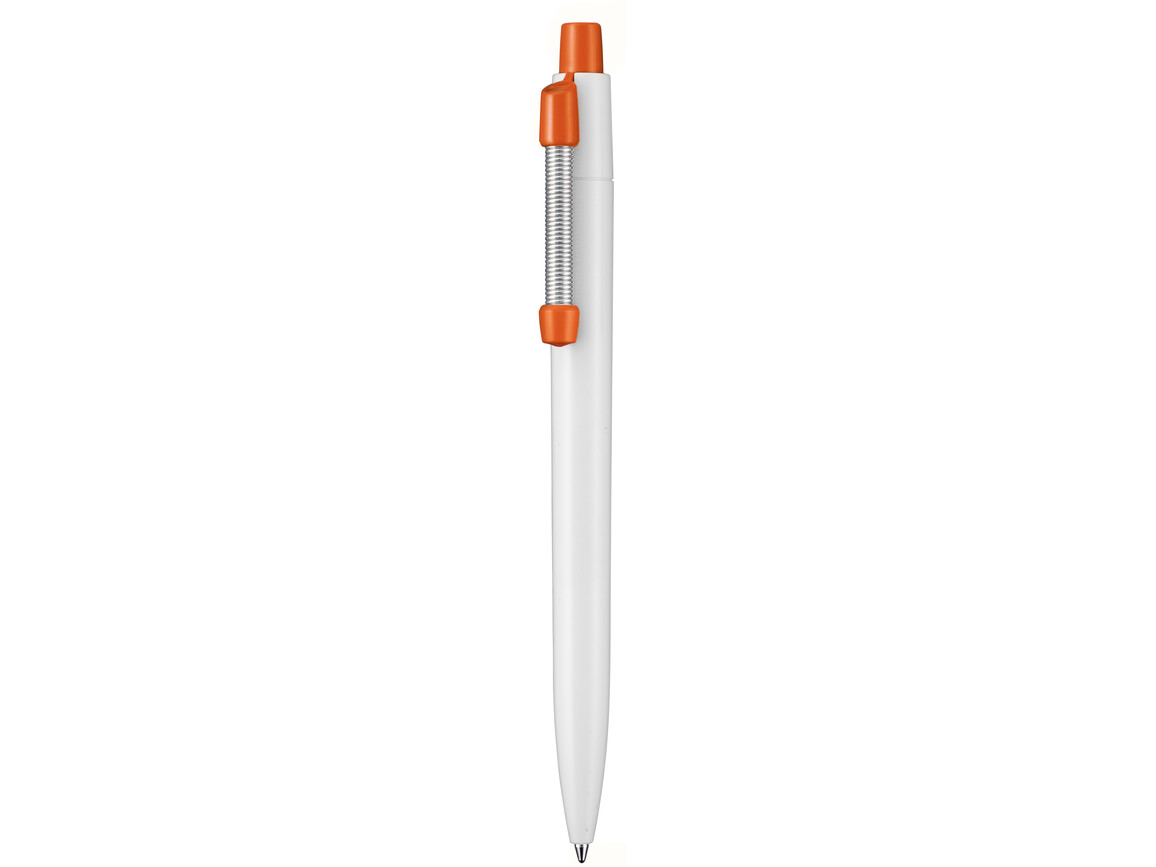 Kugelschreiber STRONG–weiss/orange bedrucken, Art.-Nr. 08200_0101_0501