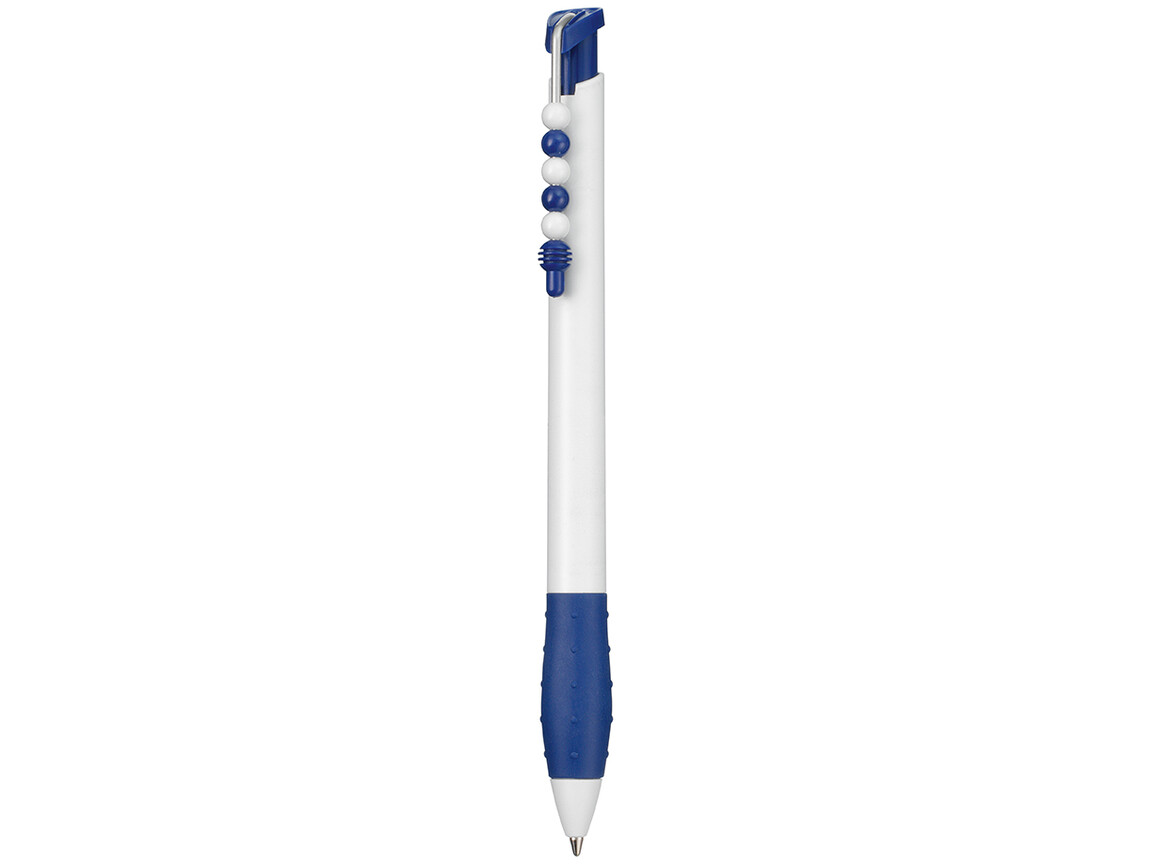 Kugelschreiber BILLARD–weiss/azur-blau bedrucken, Art.-Nr. 09155_0101_1300