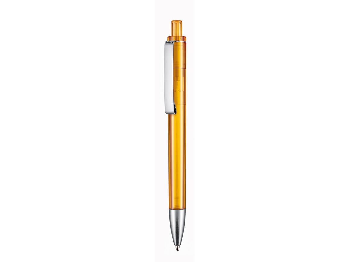 Kugelschreiber EXOS TRANSPARENT–mango-gelb TR/FR bedrucken, Art.-Nr. 17600_3505