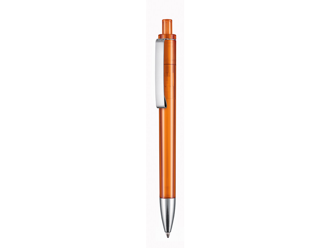 Kugelschreiber EXOS TRANSPARENT–clementine-orange TR/FR bedrucken, Art.-Nr. 17600_3547