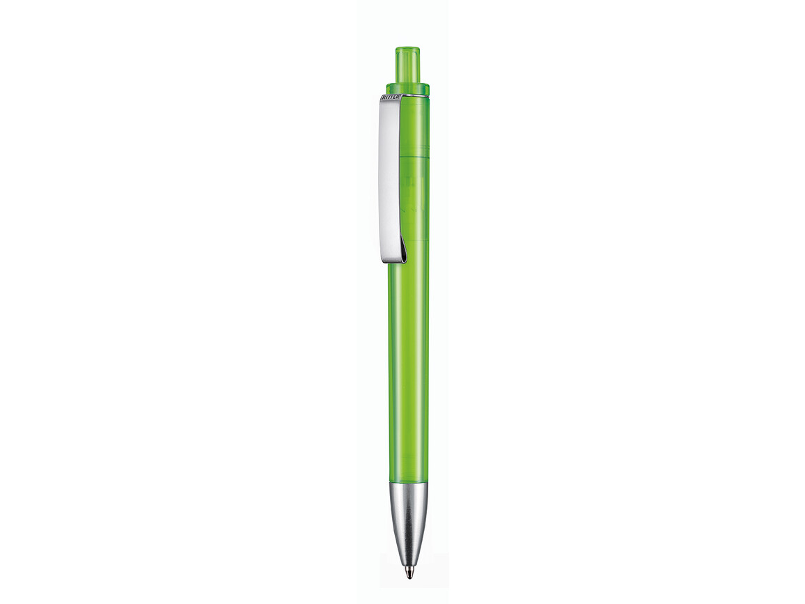 Kugelschreiber EXOS TRANSPARENT–gras grün TR. bedrucken, Art.-Nr. 17600_4070