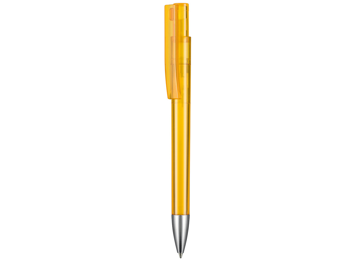 Kugelschreiber STRATOS TRANSPARENT–mango-gelb TR/FR bedrucken, Art.-Nr. 17900_3505