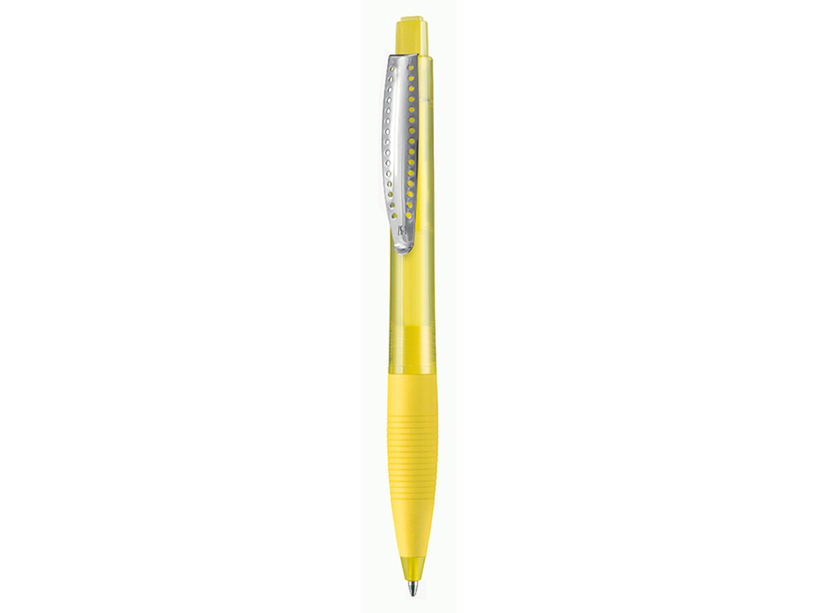 Kugelschreiber CLUB TRANSPARENT–ananas-gelb bedrucken, Art.-Nr. 18800_3210